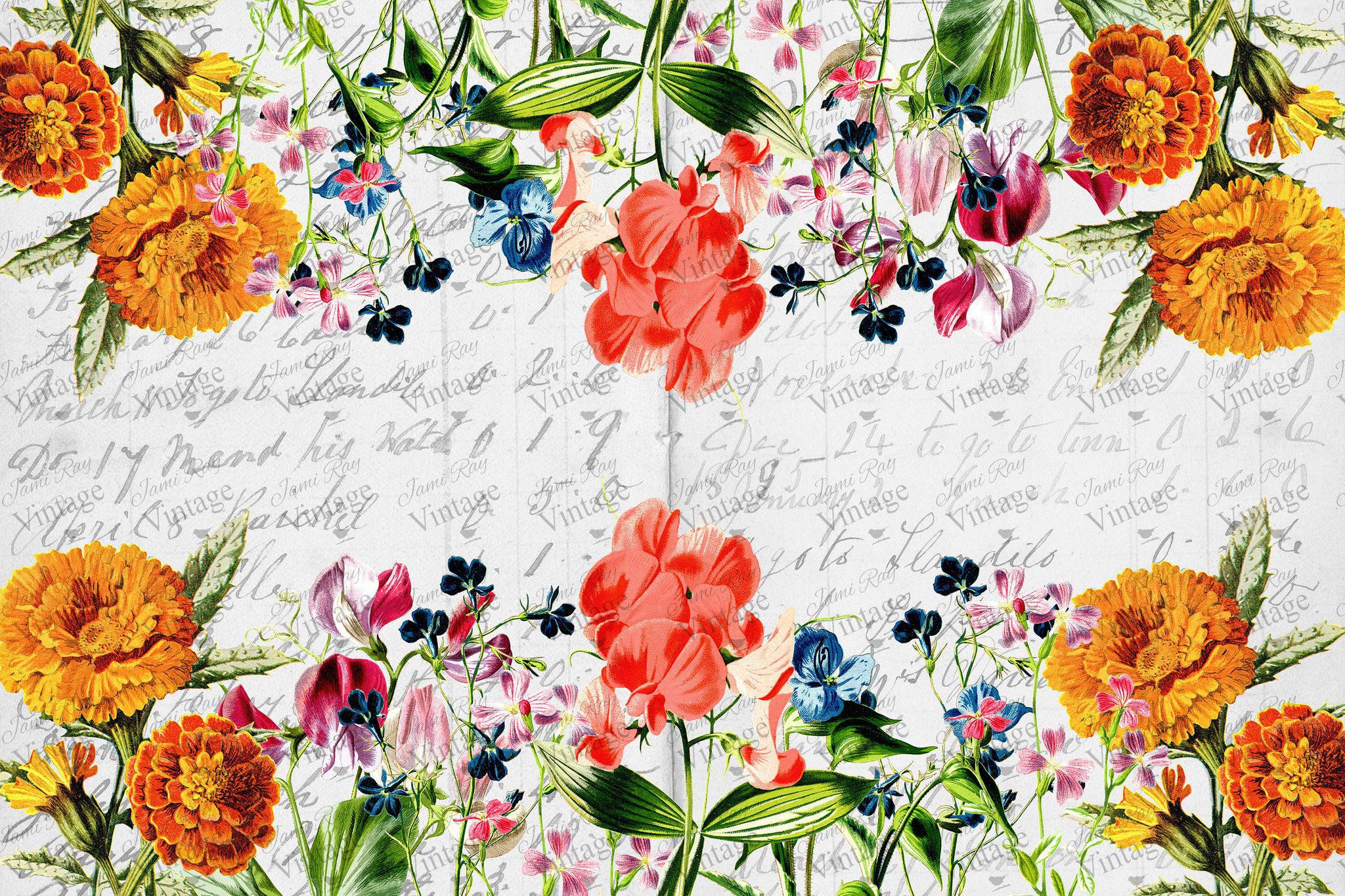 Summer Flower Garden JRV Decoupage paper