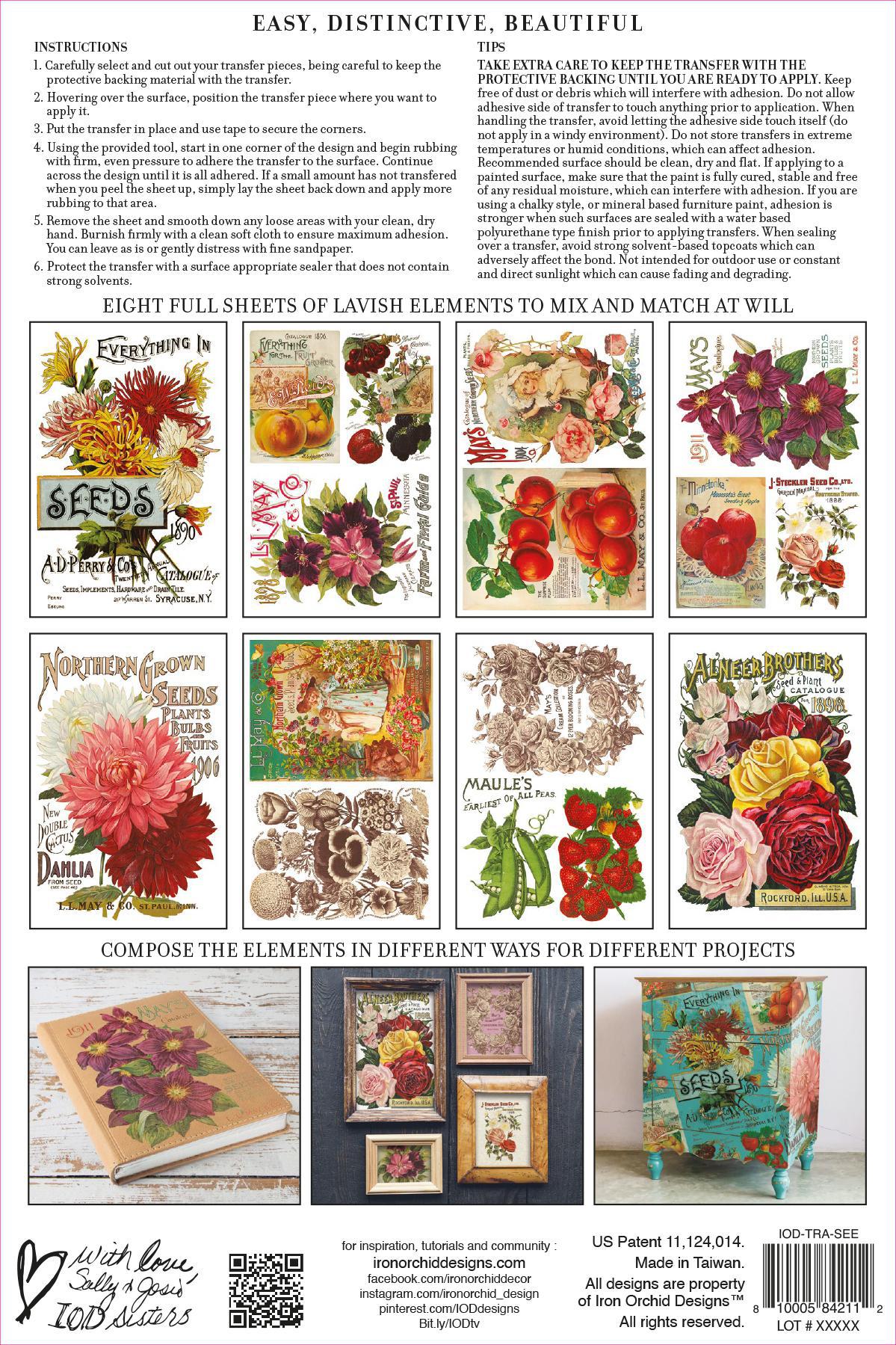 Seed Catalogue 8x12 IOD Transfer