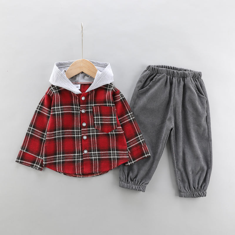 Plaid Hooded 2pc Set