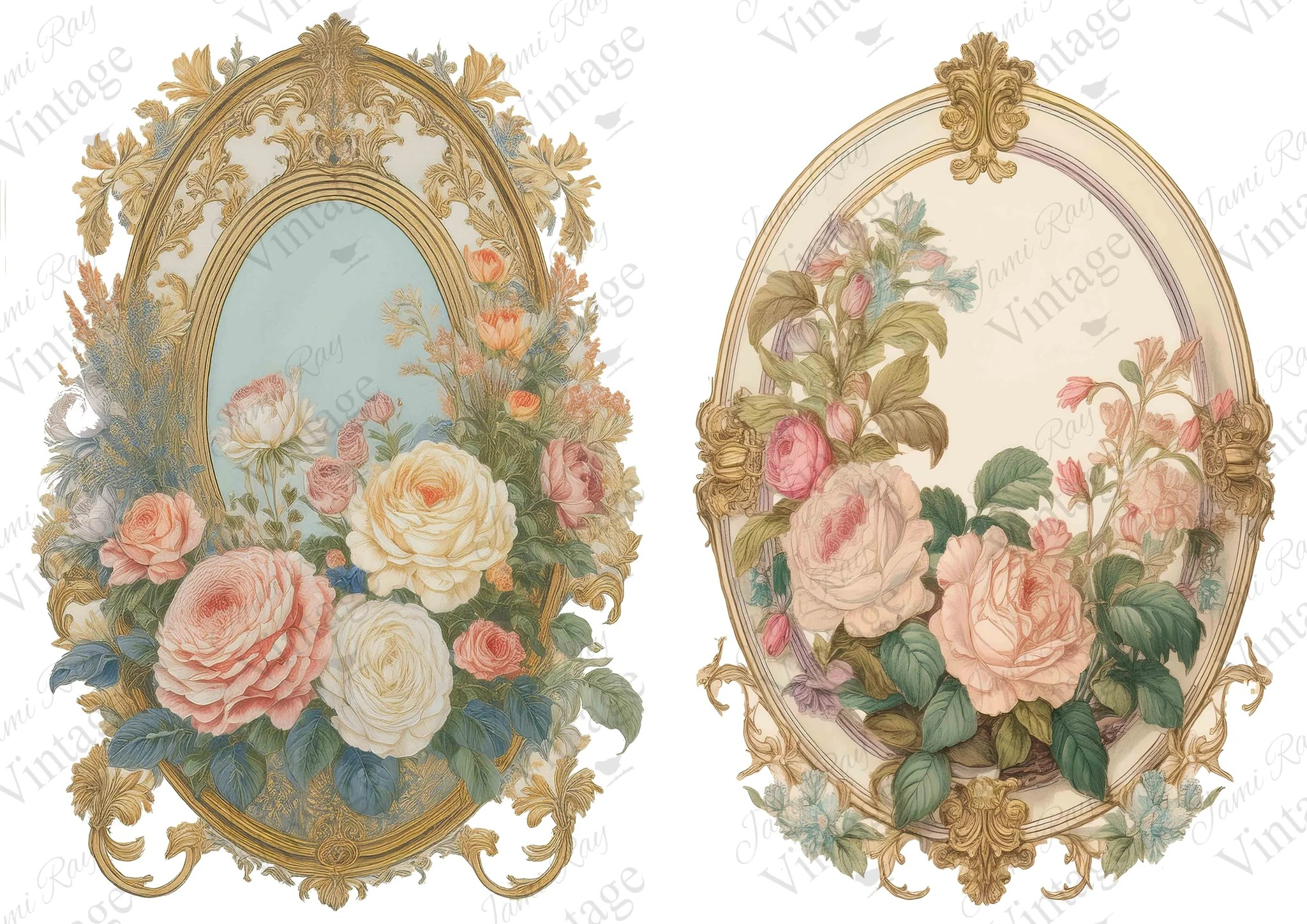 Rose Vignette | JRV A4 Rice Paper - Preorder Due to Shipping Delay