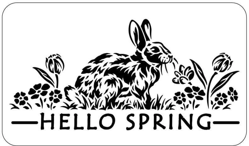 JRV Hello Spring stencil