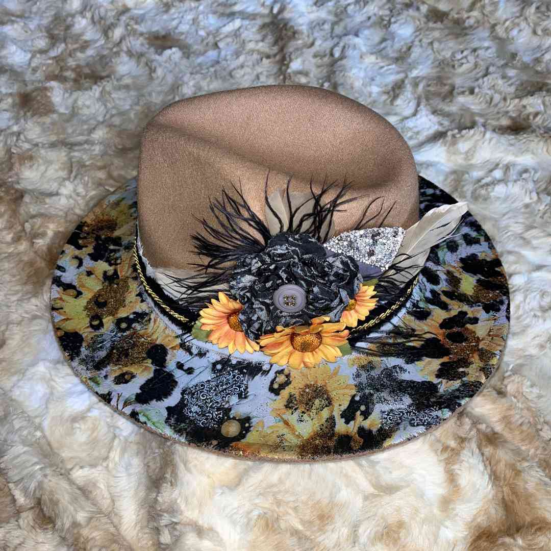 Sunflower Cowgirl Hat - 1