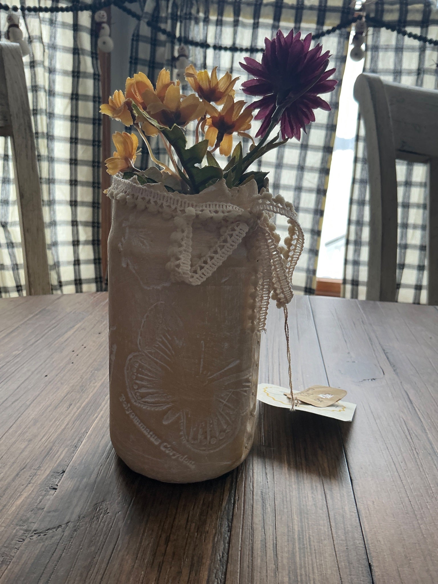 Upcycled jar vase - 1