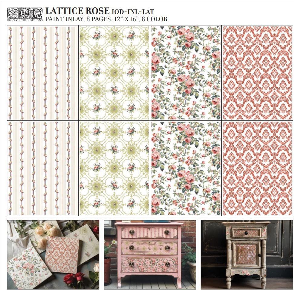 Lattice Rose Paint Inlay