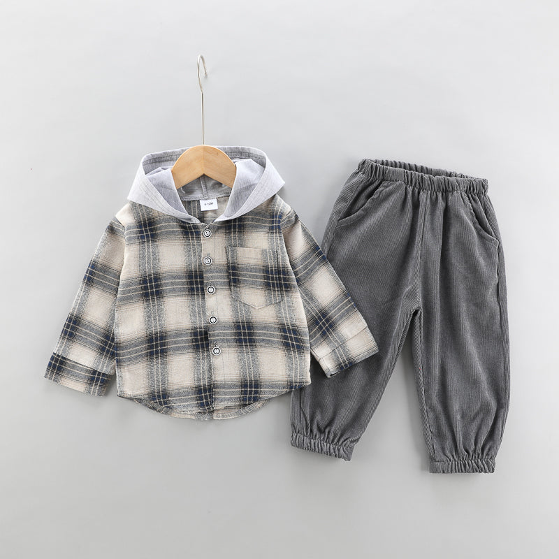 Plaid Hooded 2pc Set