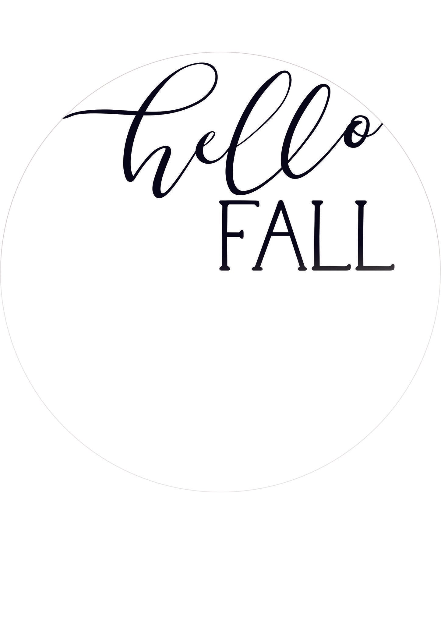 Free - Hello Fall A4 - Digital Download