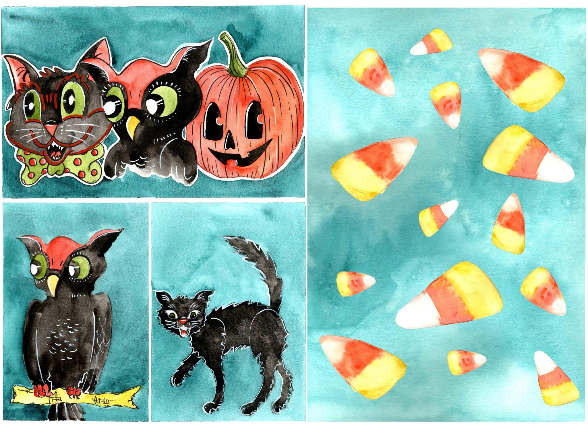 Retro Halloween by Lexi - Roycycled Decoupage Paper