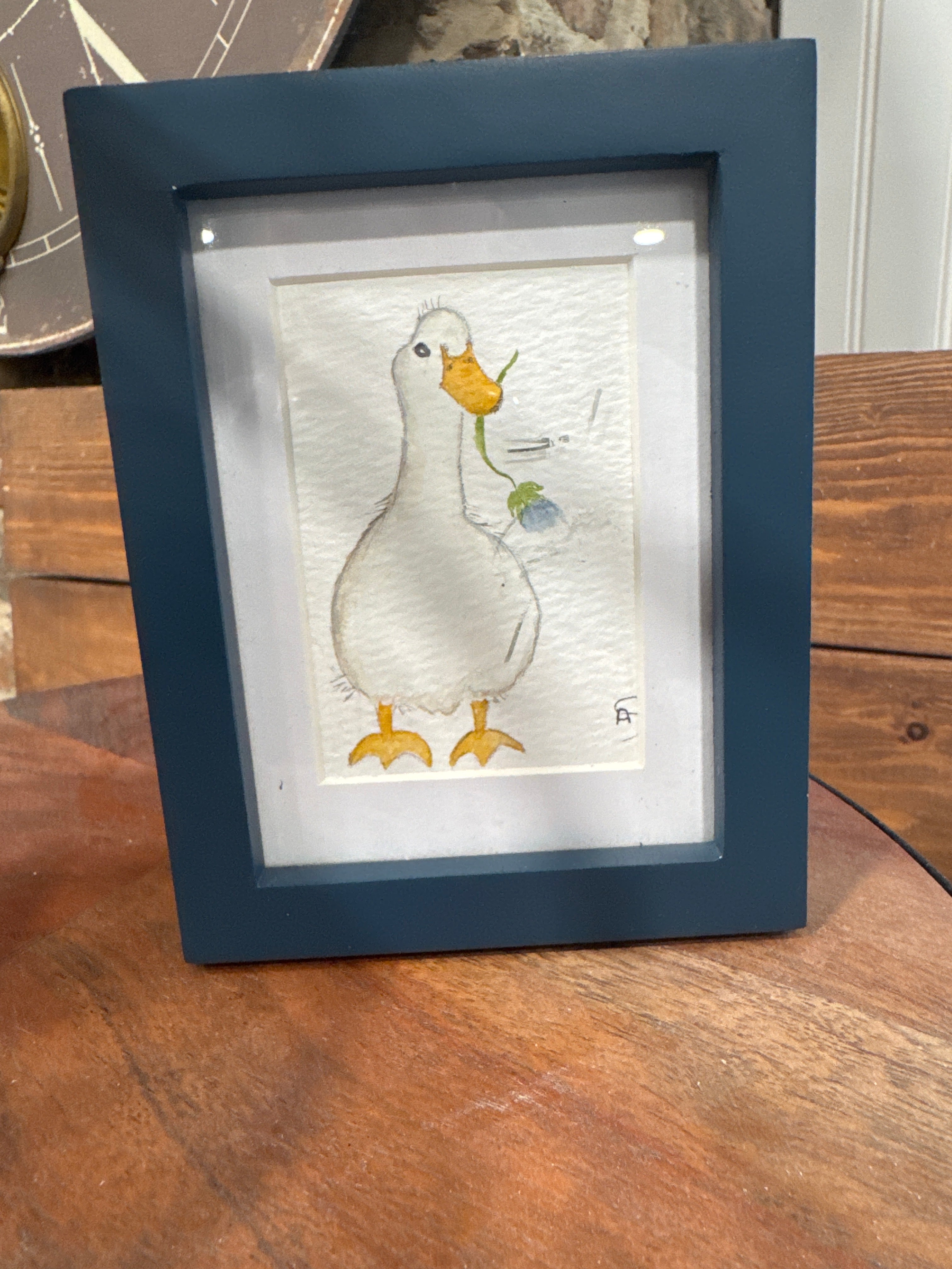 Duck - Hand-painted framed art