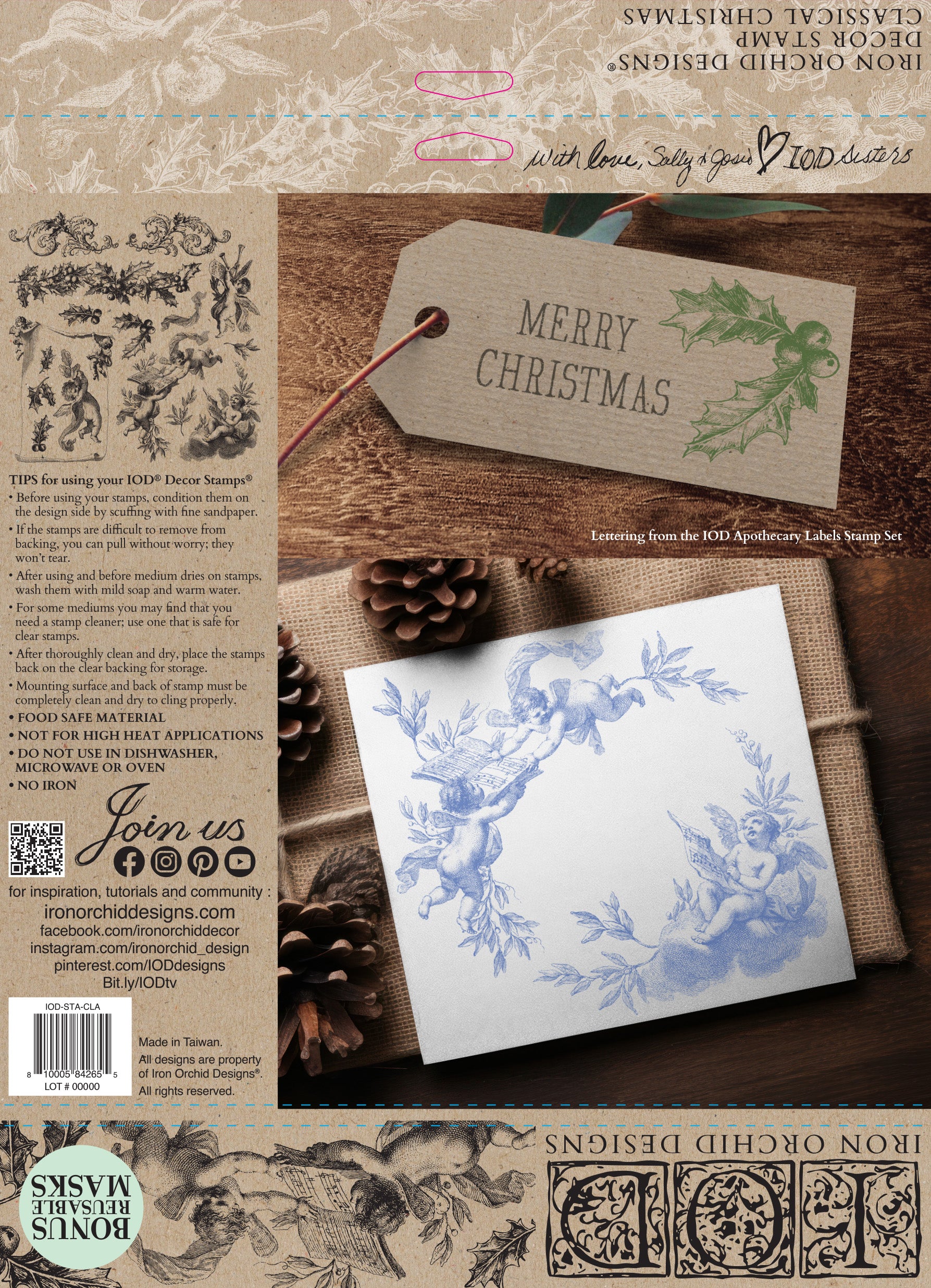 Classical Christmas 12×12 IOD STAMP™