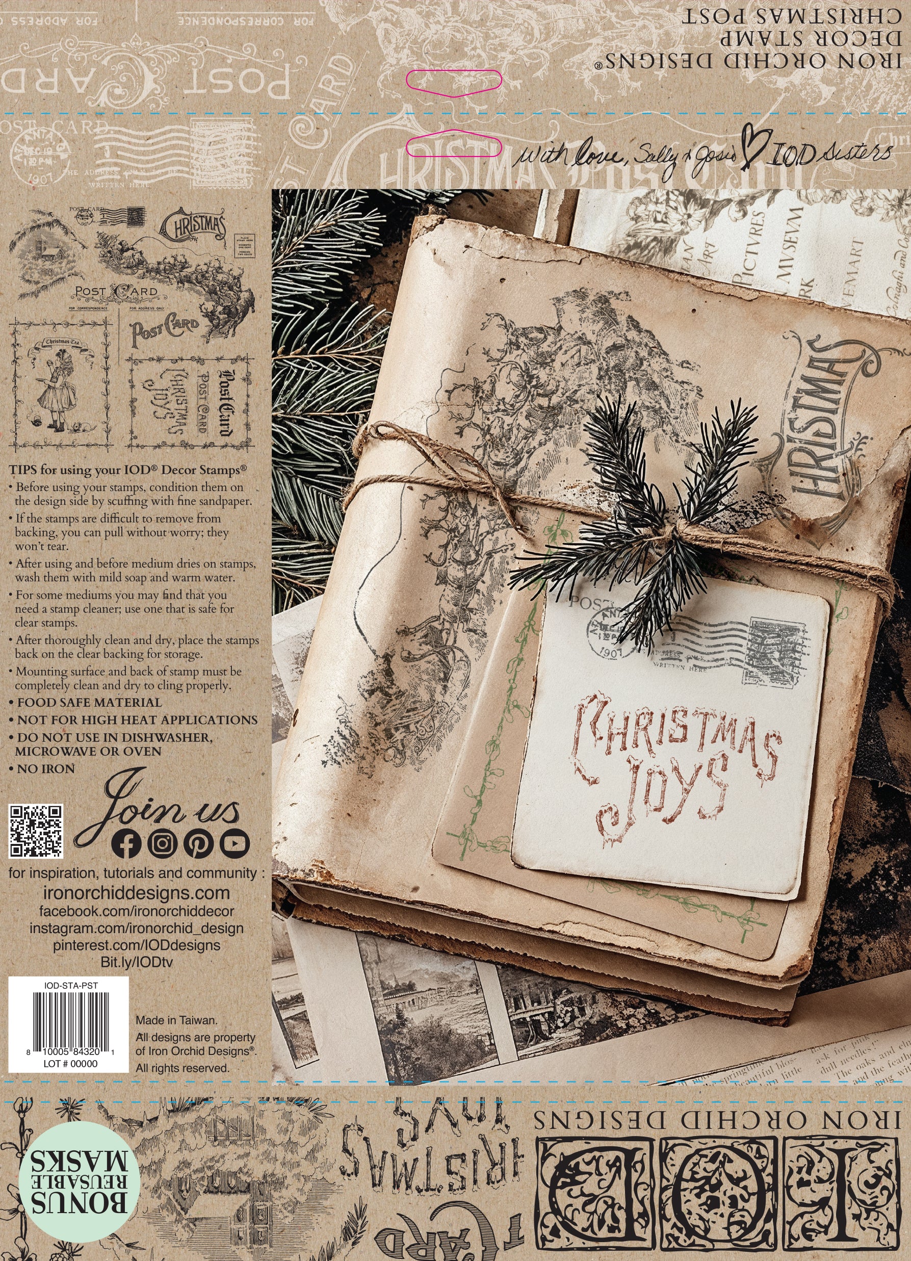 Christmas Post 12×12 IOD STAMP™