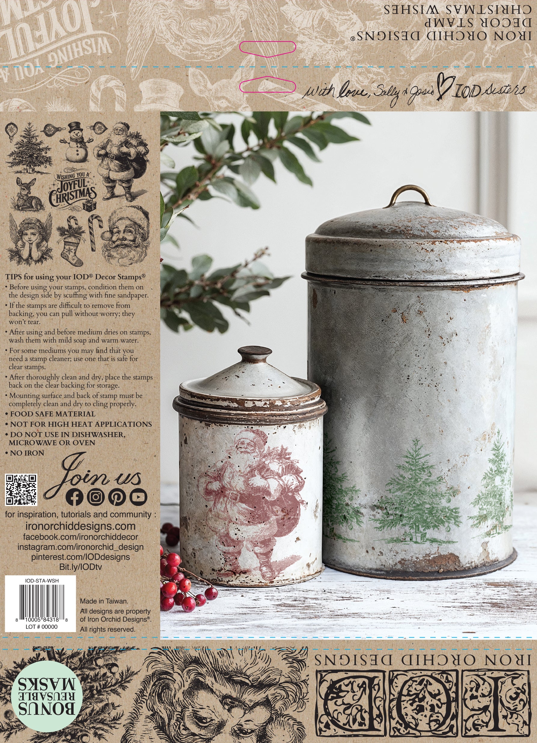 Christmas Wishes 12×12 IOD STAMP™