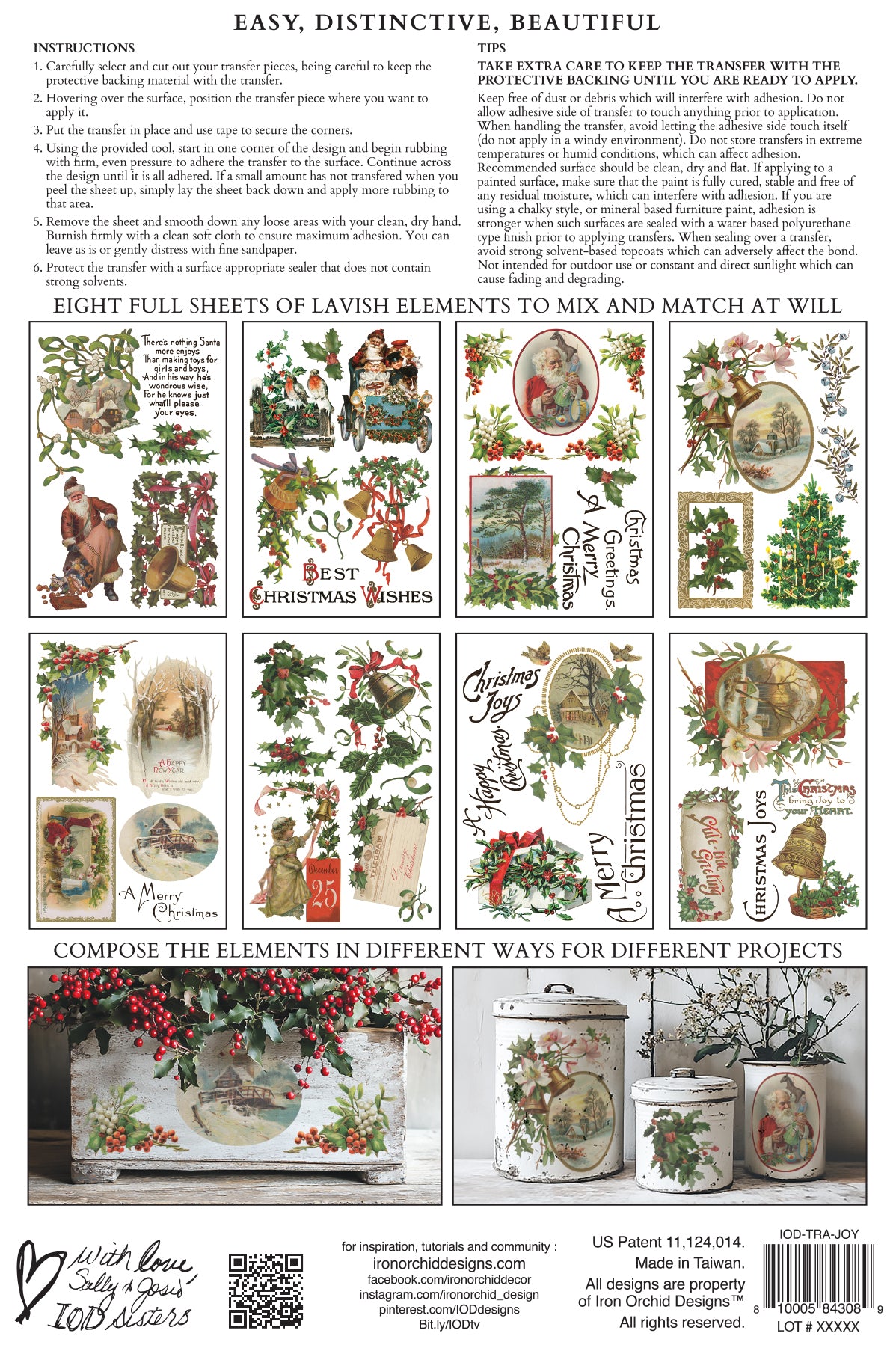 Christmas Joy 8x12 IOD Transfer