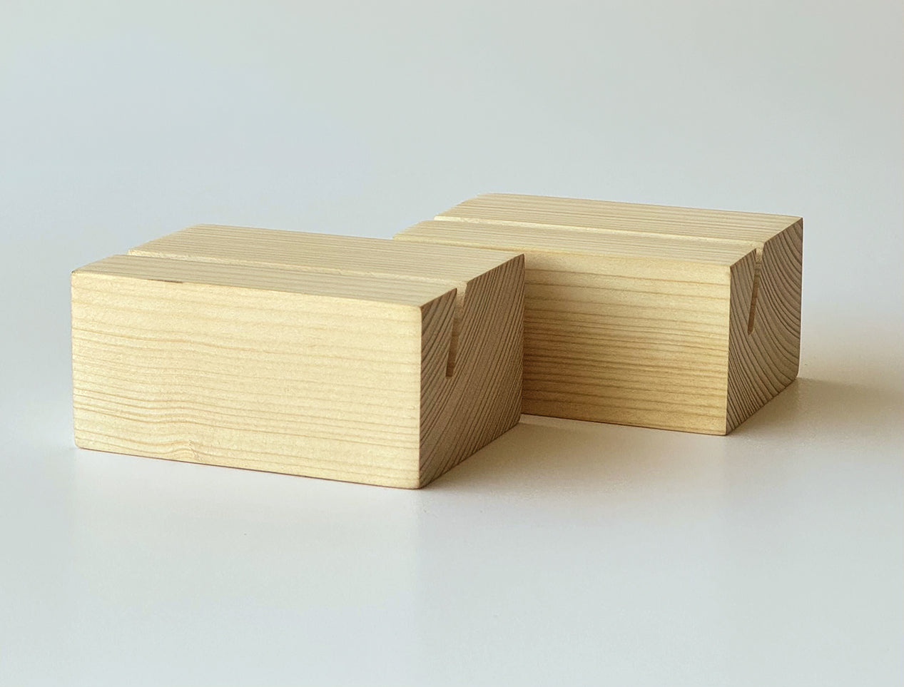 Wood Block Stands | Pack of 2 | 2" H x 4" W x 3" D