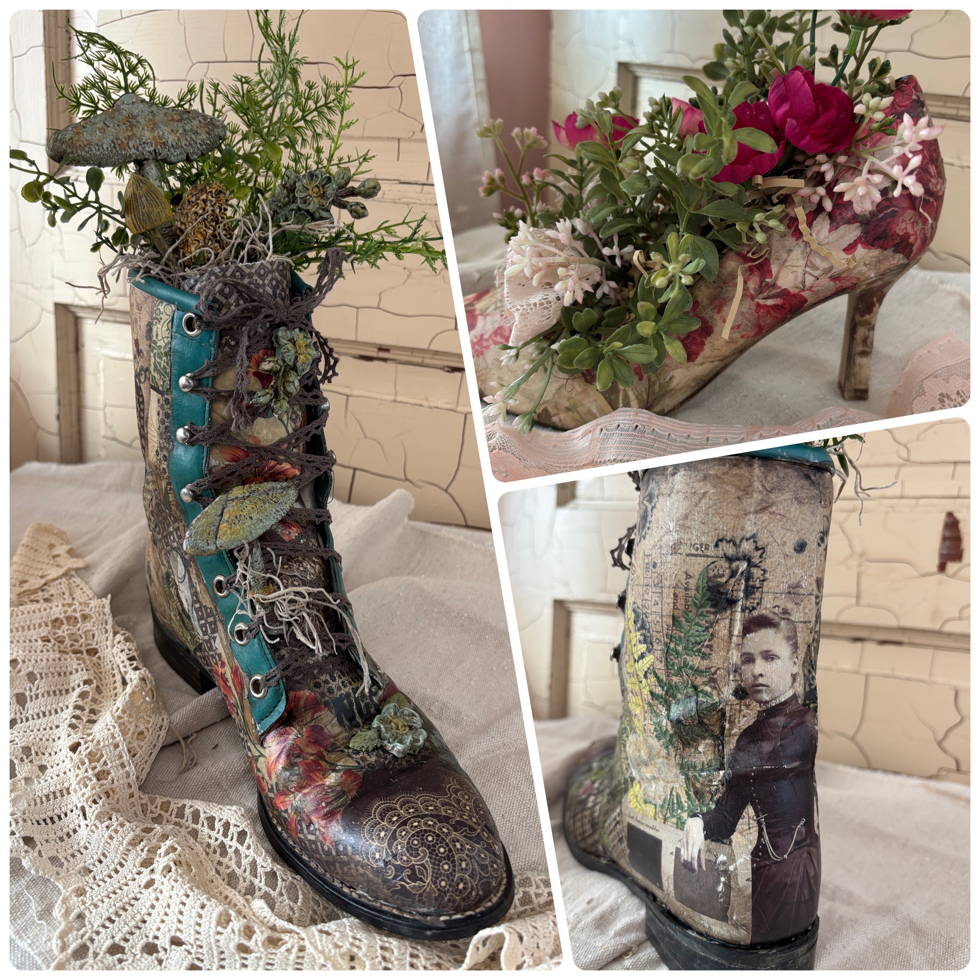 Boots and Shoes: A Whimsical Decoupage Art Workshop - Saturday May 31st - 1pm