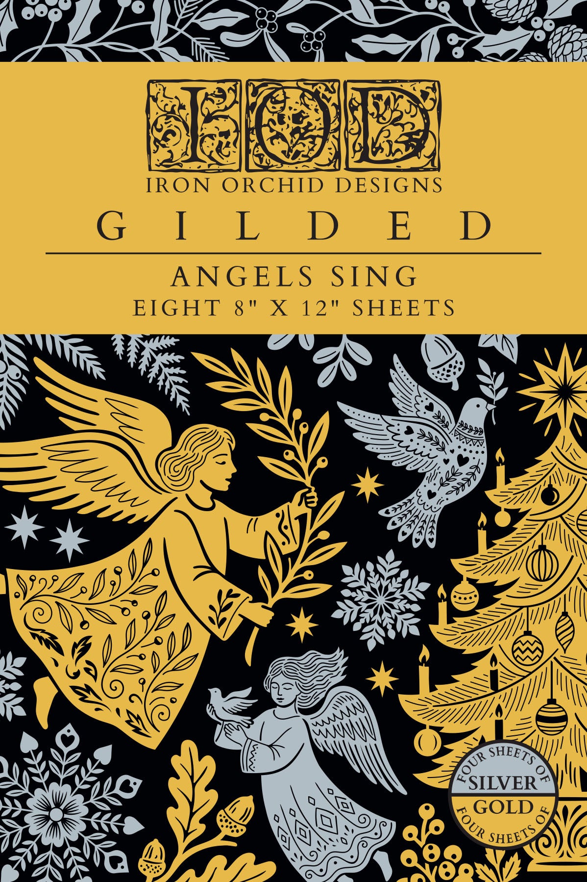 Angels Sing | IOD Gilded Foil Transfer | 8 Pages | 8"x12"