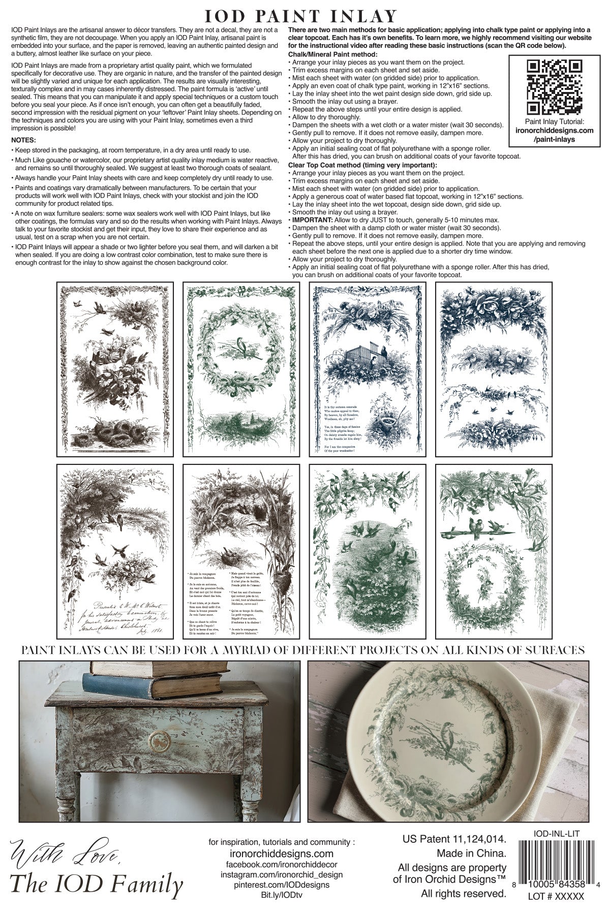 Little Lark | IOD Paint Inlay | 8 Pages | 8"x12"