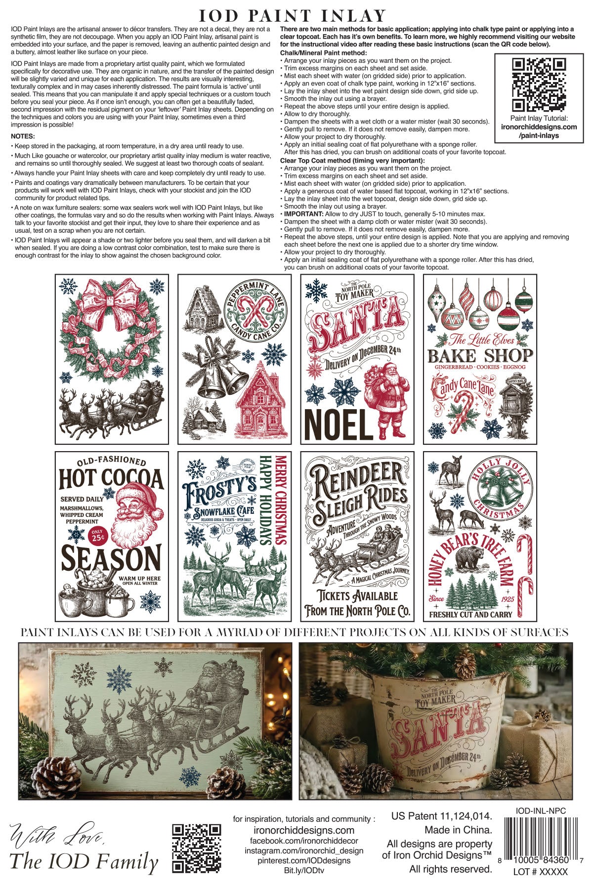 The North Pole Co | IOD Paint Inlay | 8 Pages | 8"x12"