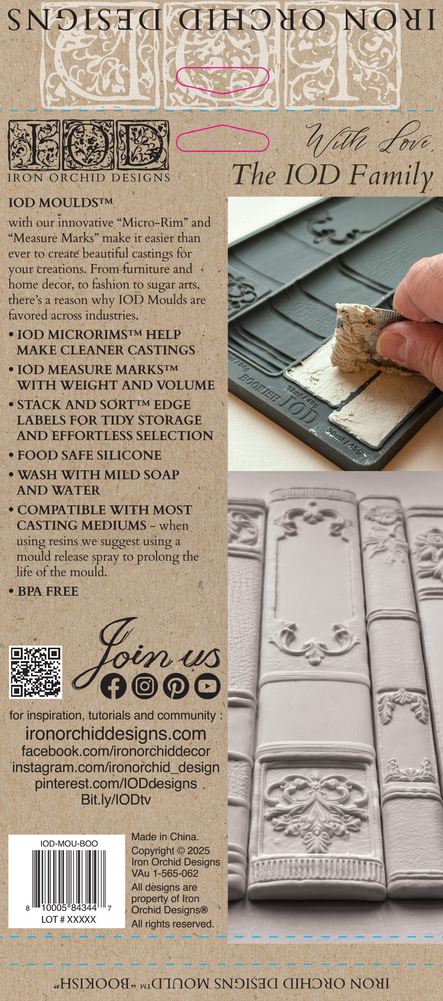 Bookish | IOD Mould | 6"x10"