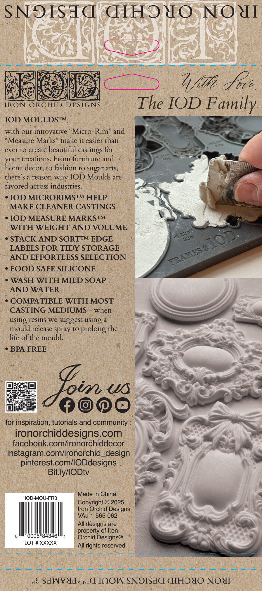 Frames 3 | IOD Mould | 6"x10"