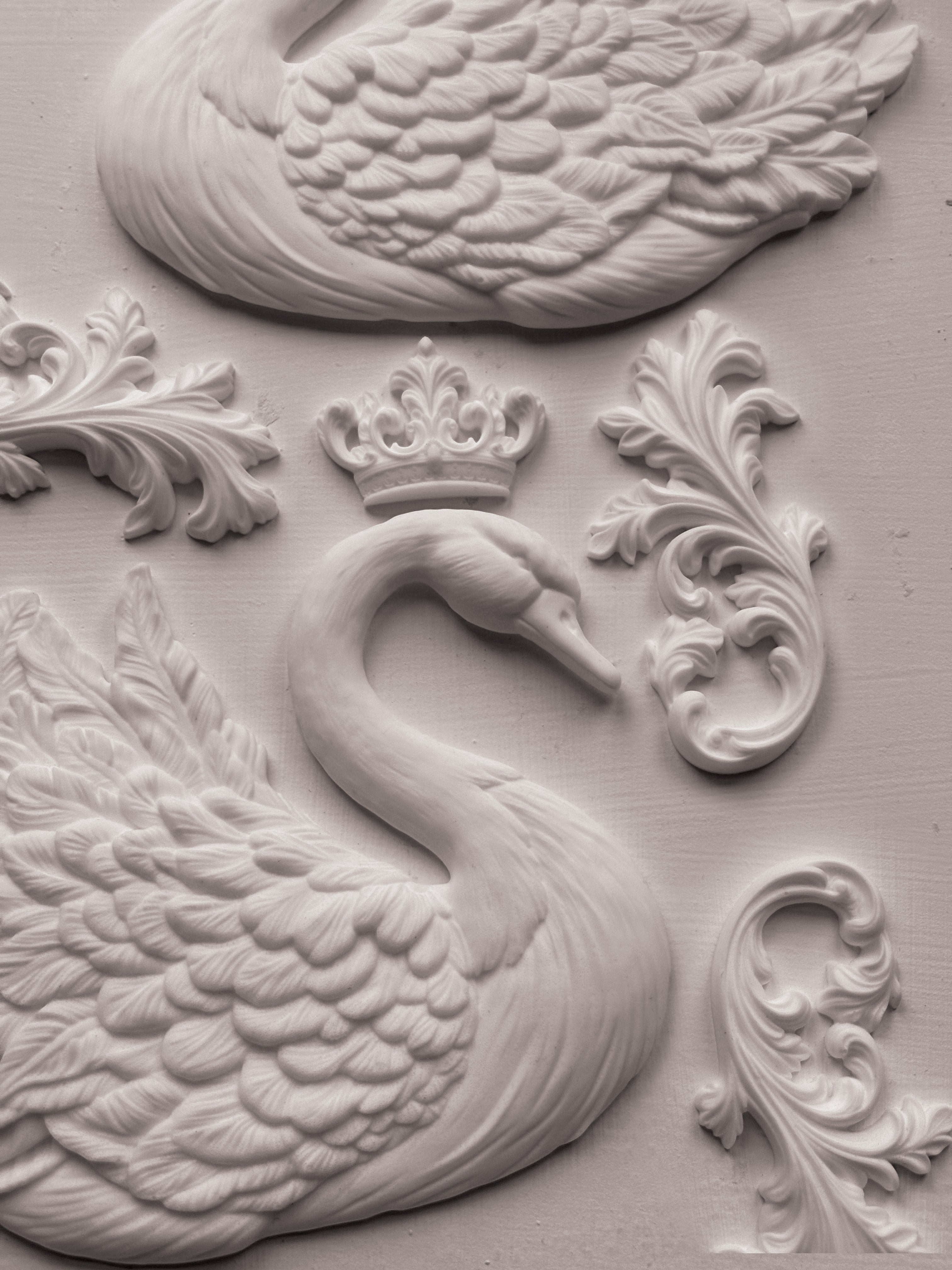 Swans | IOD Mould | 6"x10"