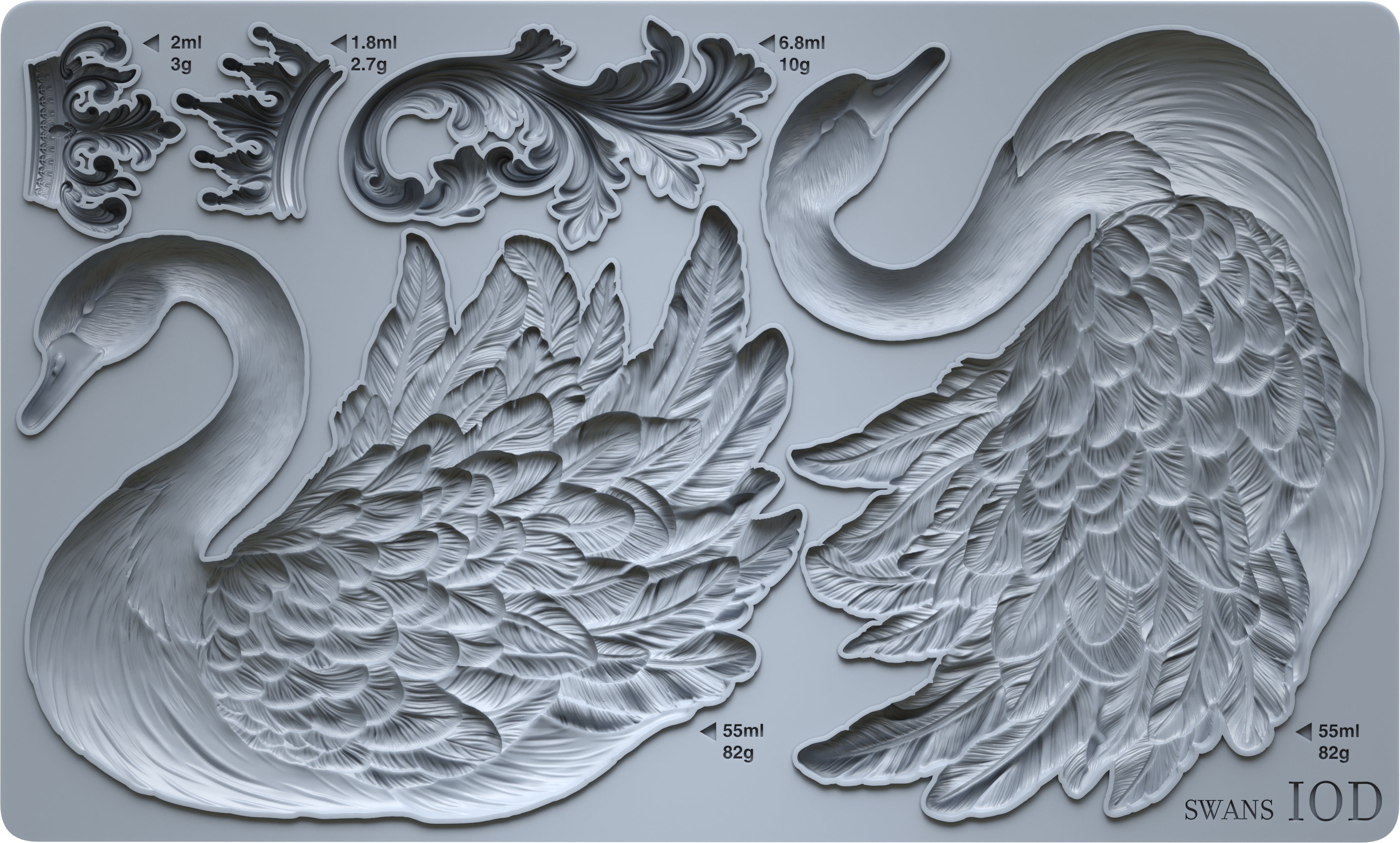 Swans | IOD Mould | 6"x10"