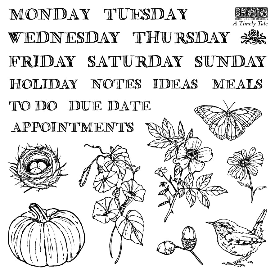 A Timely Tale 6x6 IOD STAMP™ Set