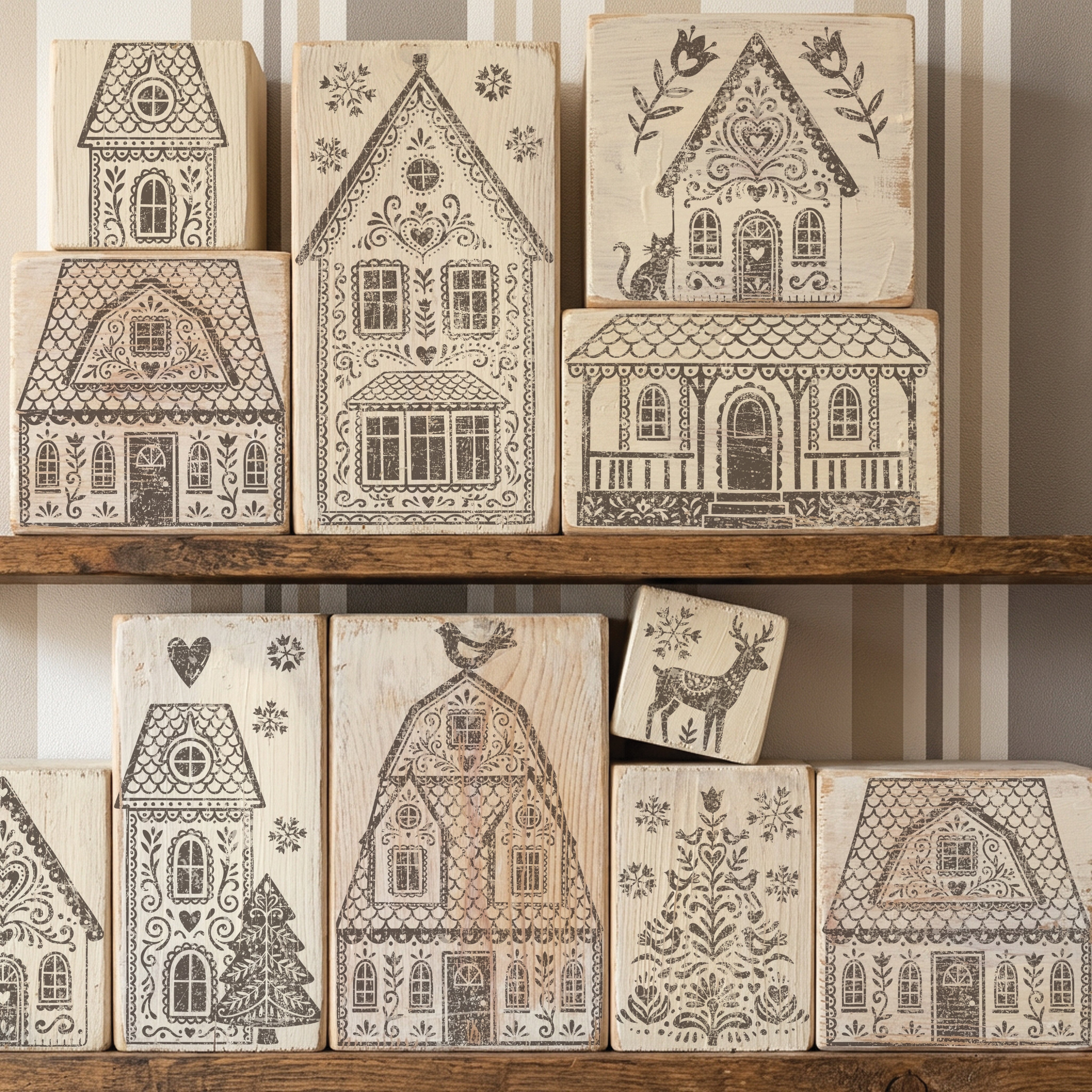 Gingerbread Lane 12×12 IOD STAMP™