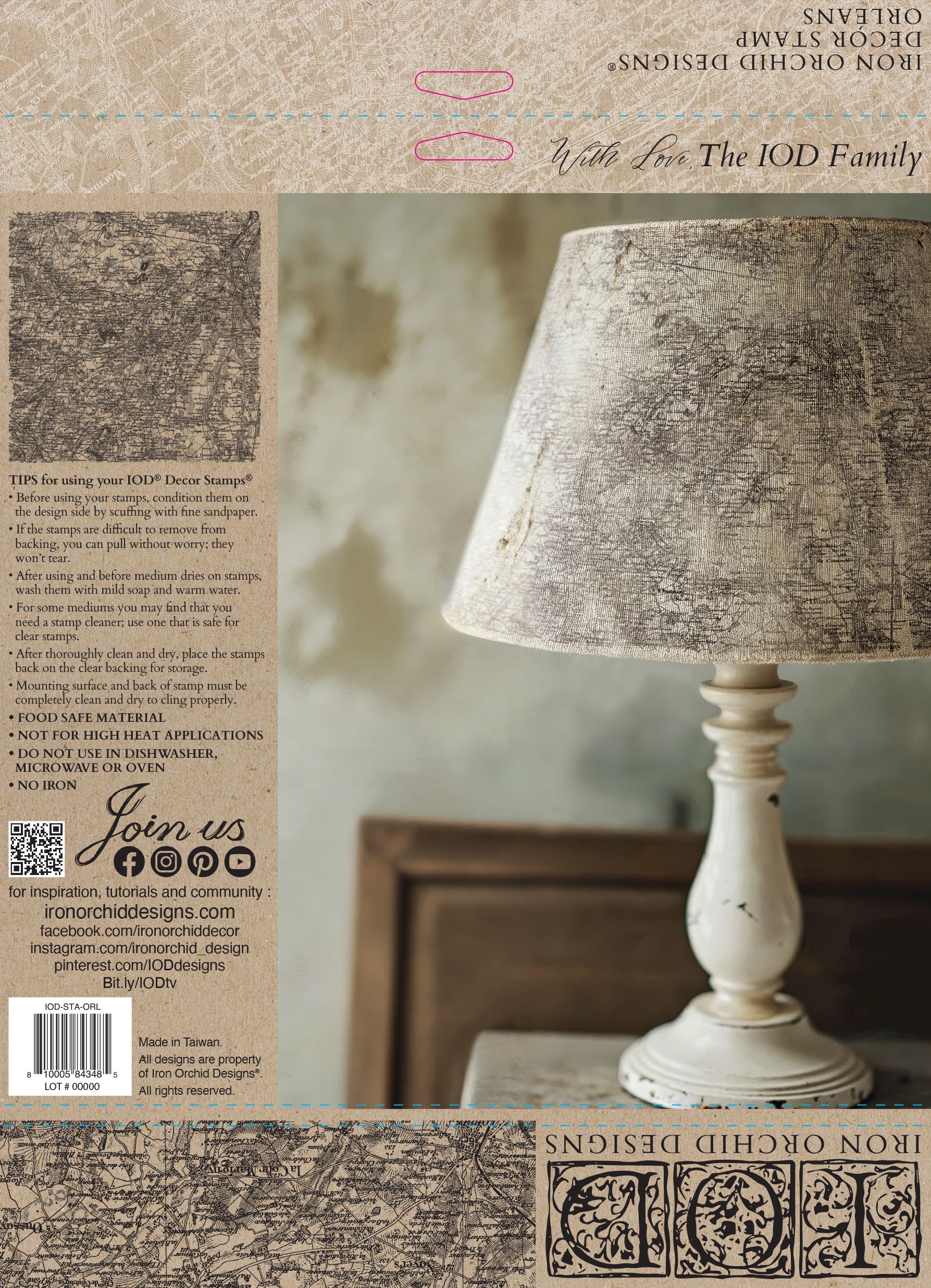 Orléans | IOD Stamp | 12"x12" Single Sheet