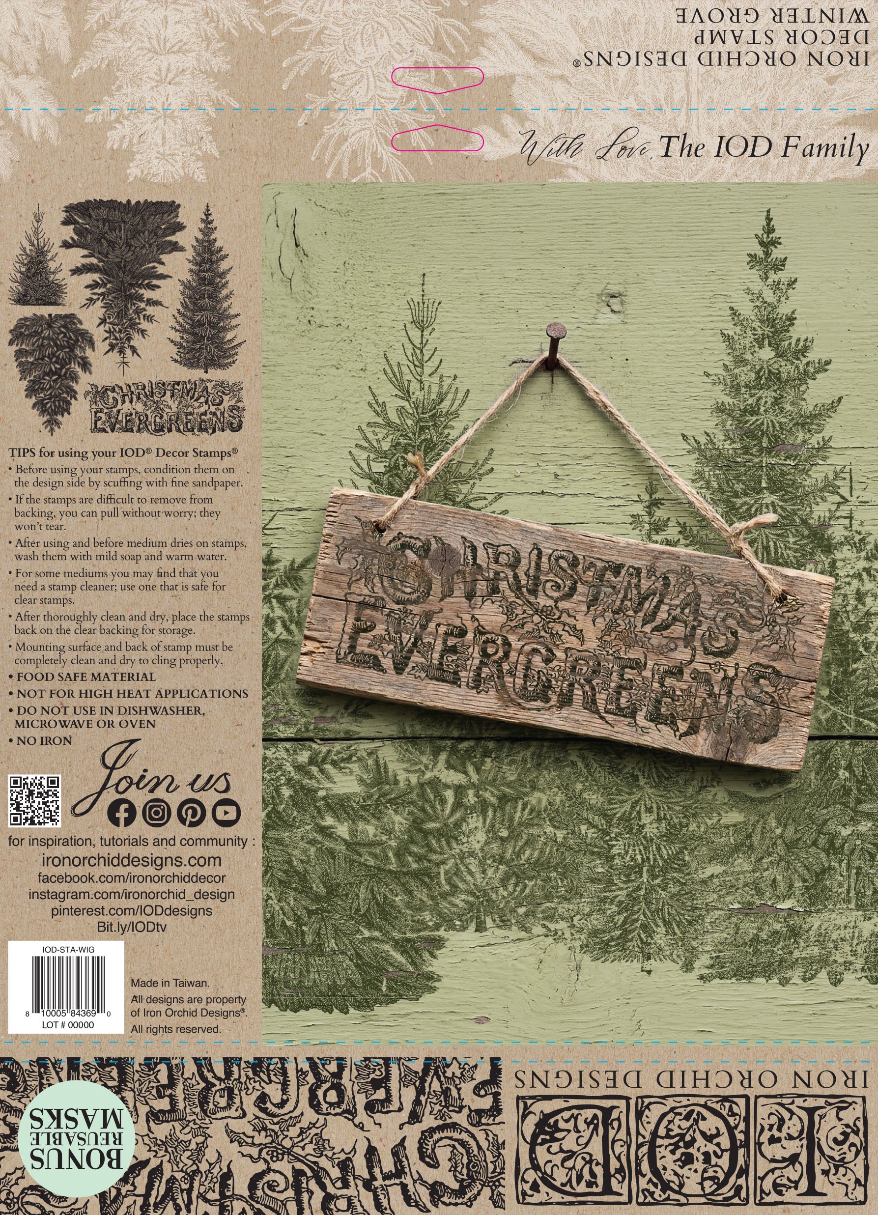 Winter Grove 12×12 IOD STAMP™