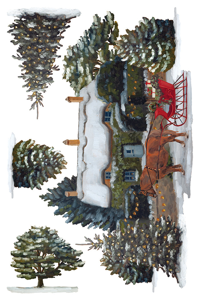 A Cotswold Christmas 8x12 IOD Transfer
