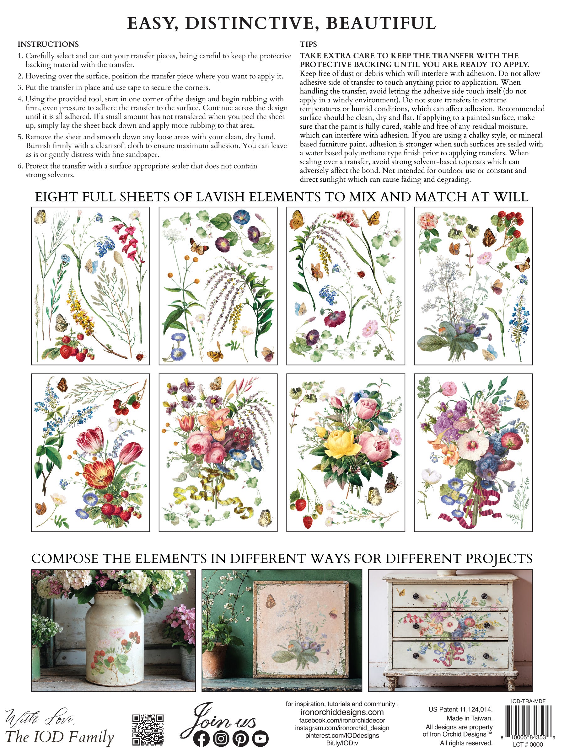 Marché des Fleurs | IOD Transfer | 8 Pages | 12"x16"