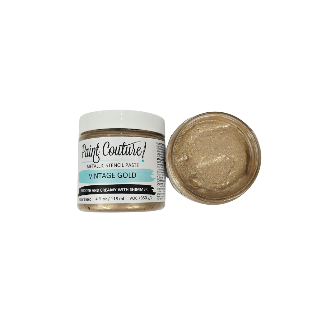 Vintage Gold - Metallic Stencil Paste by Paint Couture