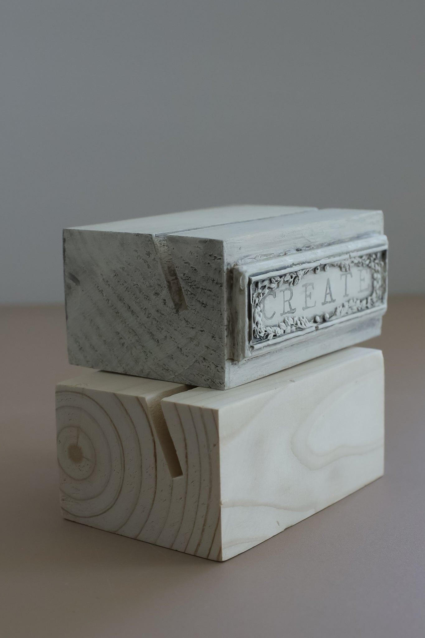 Wood Block Stands | Pack of 2 | 2" H x 4" W x 3" D