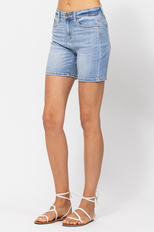 Hi Rise Mid Length Shorts