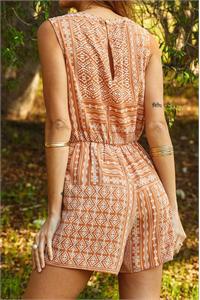 RUST GEO PRINTED ROMPER