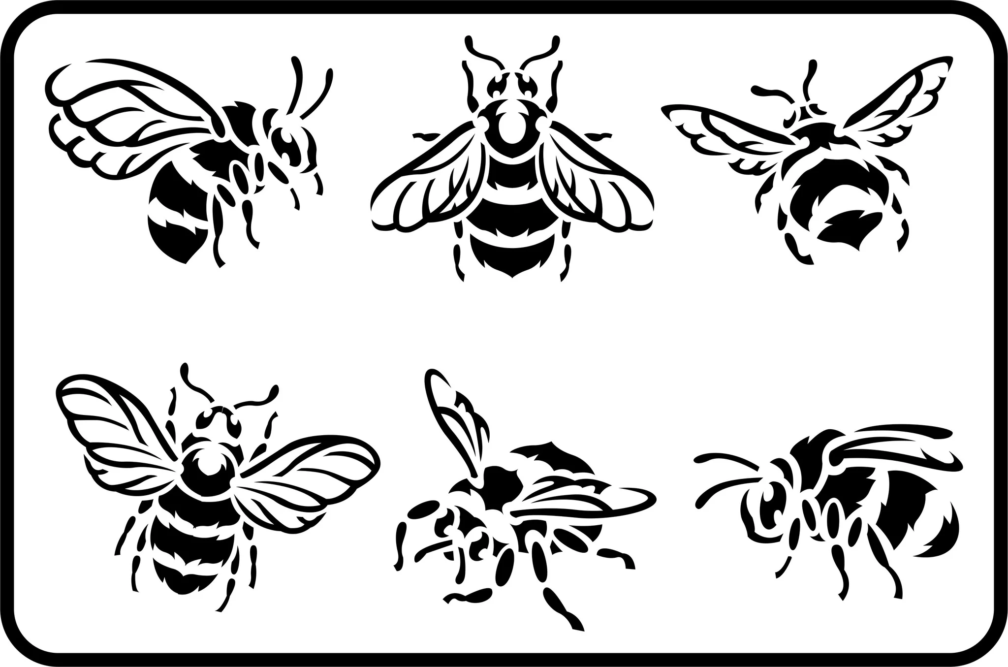 JRV Bees stencil