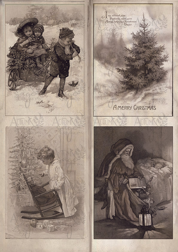 Sepia Christmas A4 - Digital Download