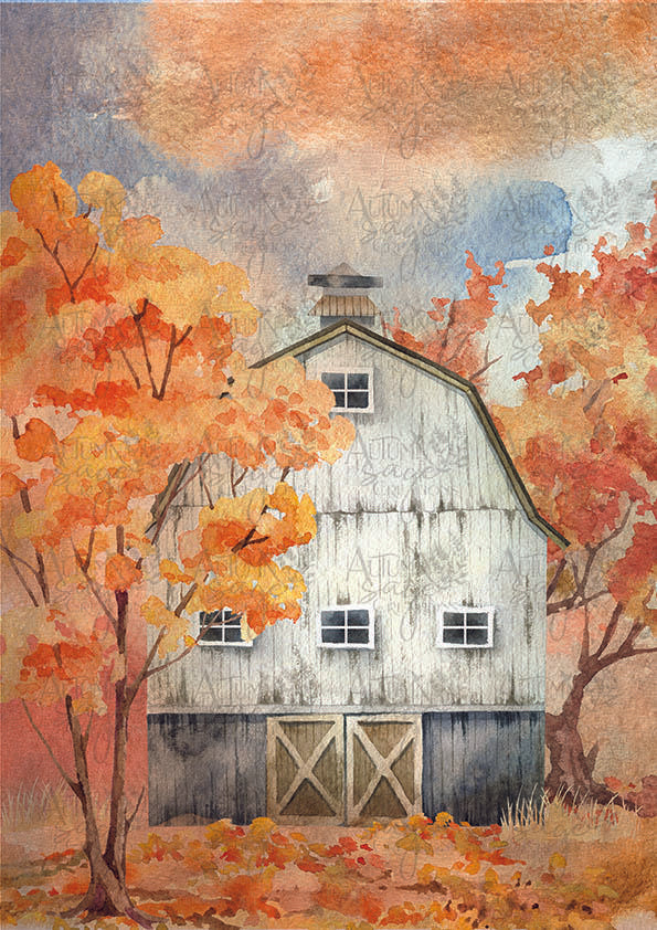 Autumn at the Farm A4 Autumn Sage Decoupage Paper