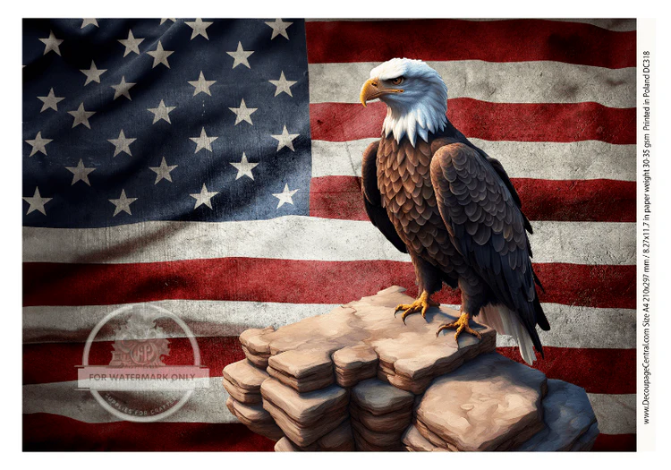 DC318 - The Eagle Decoupage A4 Rice Paper