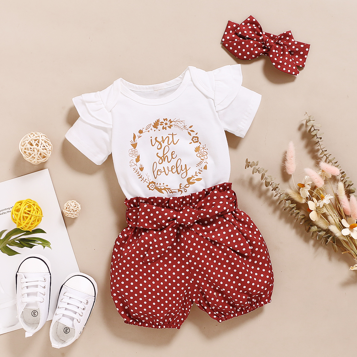 Isn't She Lovely Polka Dot Set