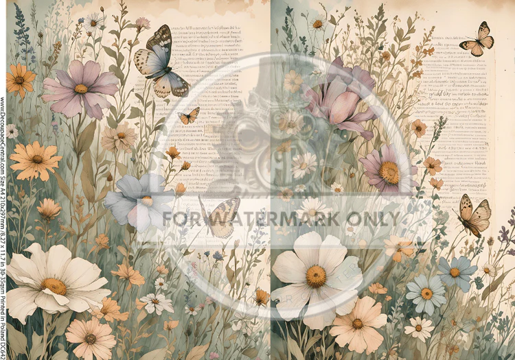 DC642 - Spring Watercolor Duo A4 Rice Paper