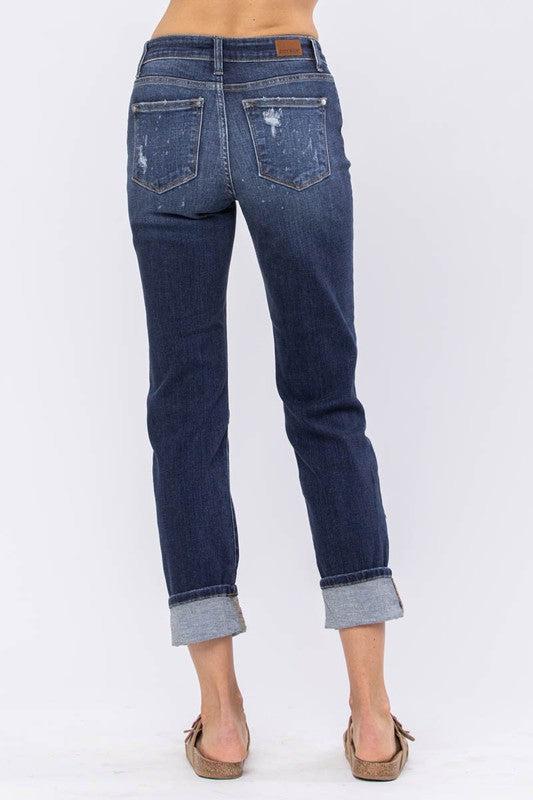 Bleach Splash Boyfriend Jeans - PLUS