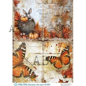 Fall Rustic by Milky Valley 379 Decoupage Rice Paper A4