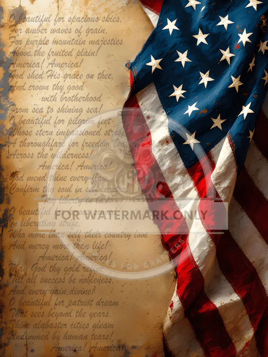 DC738 America The Beautiful A4 Rice Paper