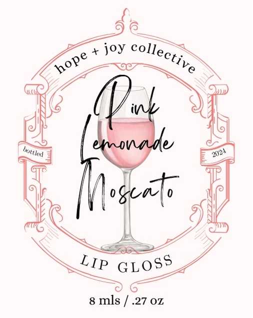 hope + joy collective cosmetics Pink Lemonade Moscato Flavor HJC Beverage Inspired Lip Glosses