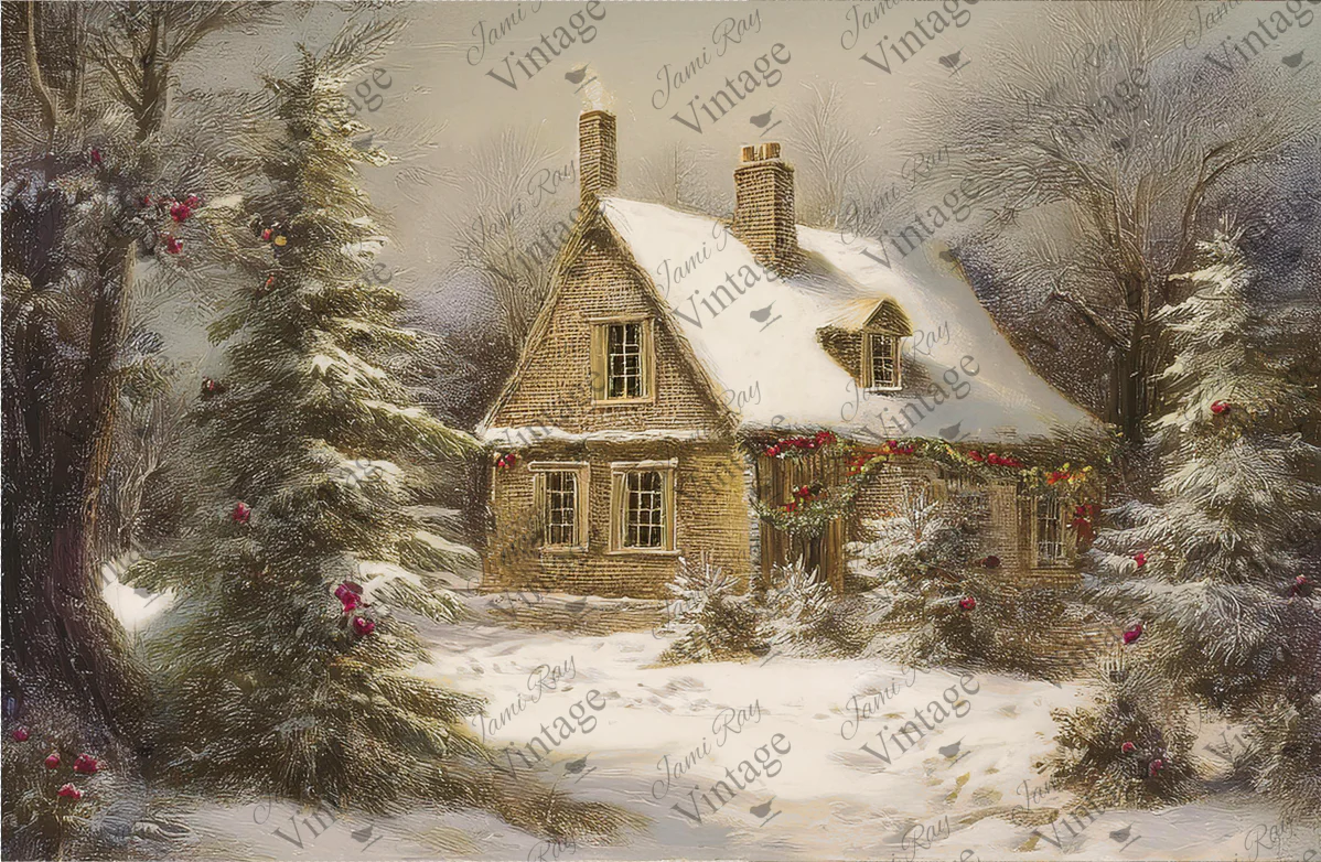 Winter Cottage | JRV Medium Rice Paper