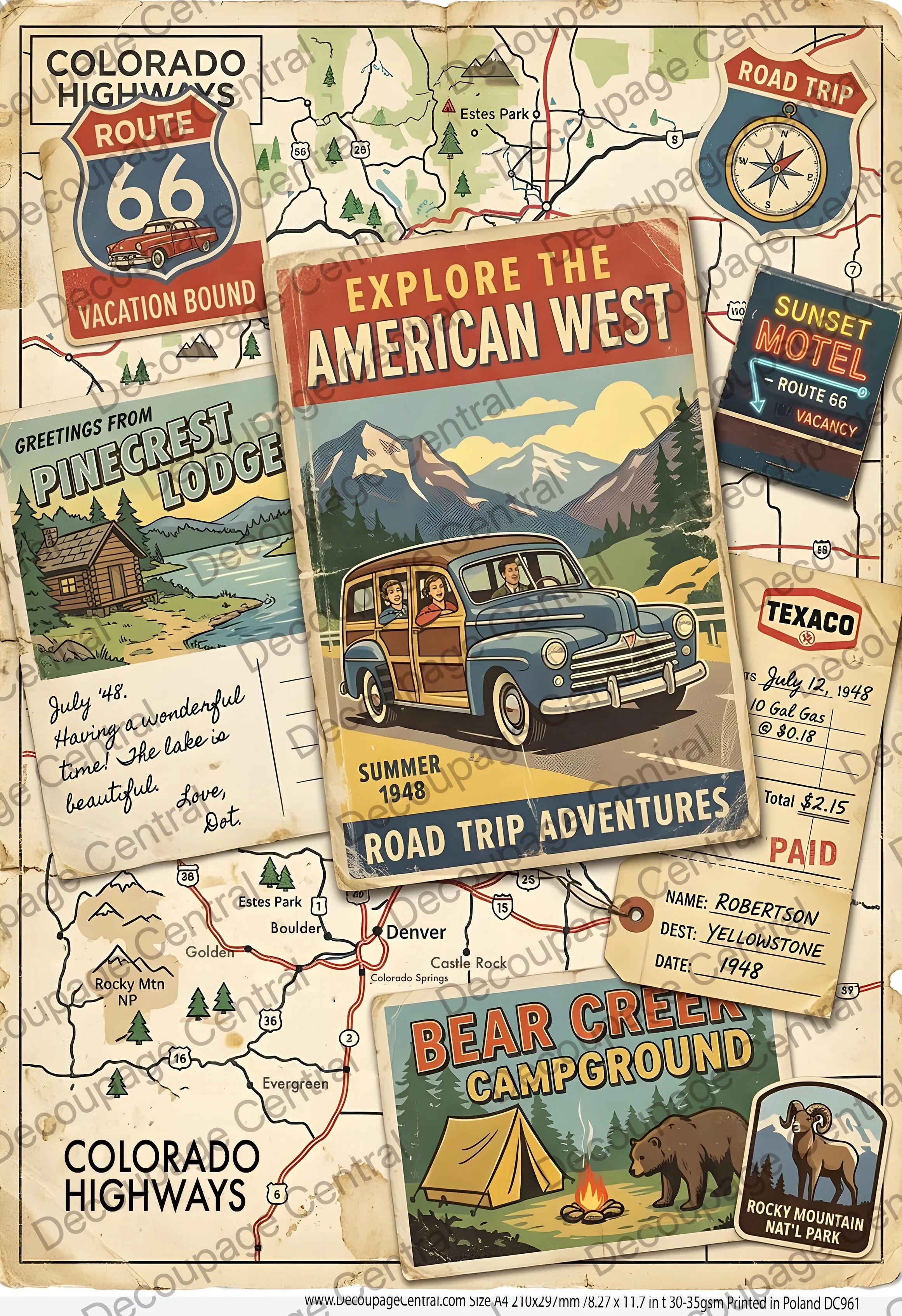 DC961 Explore the American West A4 Rice Paper