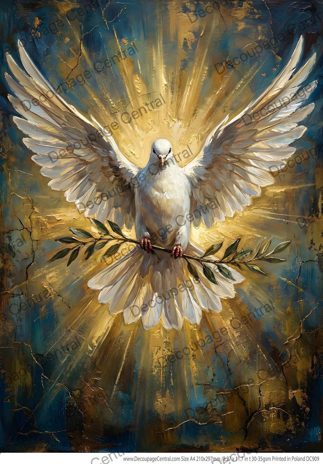 DC909 Dove of Peace A4 Rice Paper