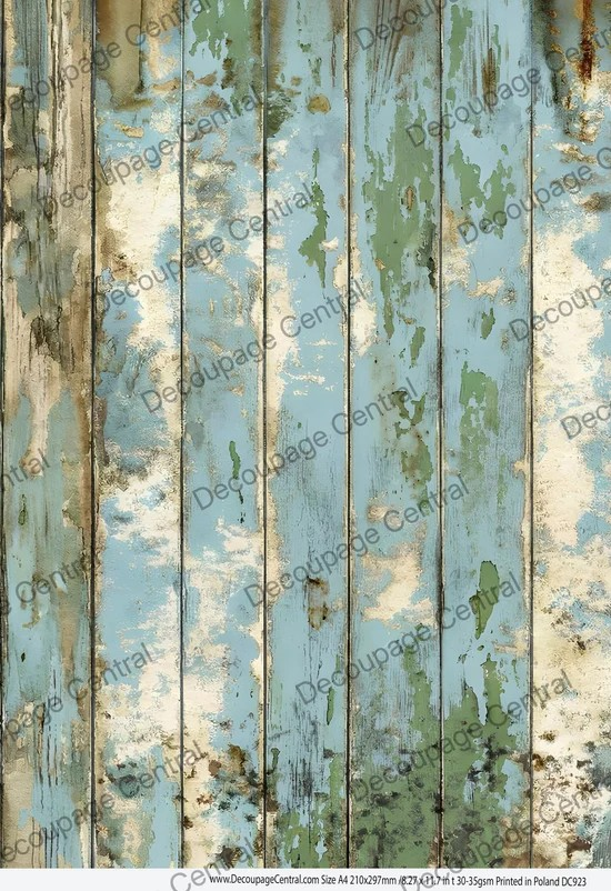 DC923 Patina Cottage Planks A4 Rice Paper